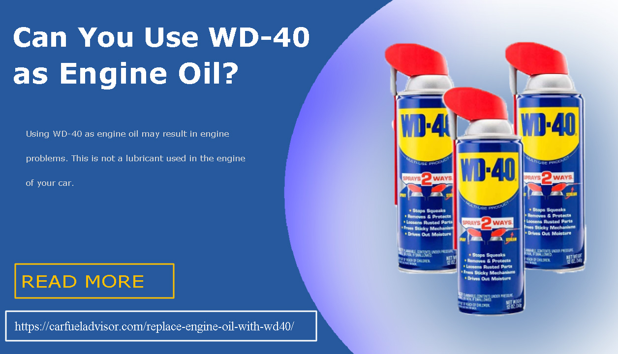 Replace Engine Oil with WD40